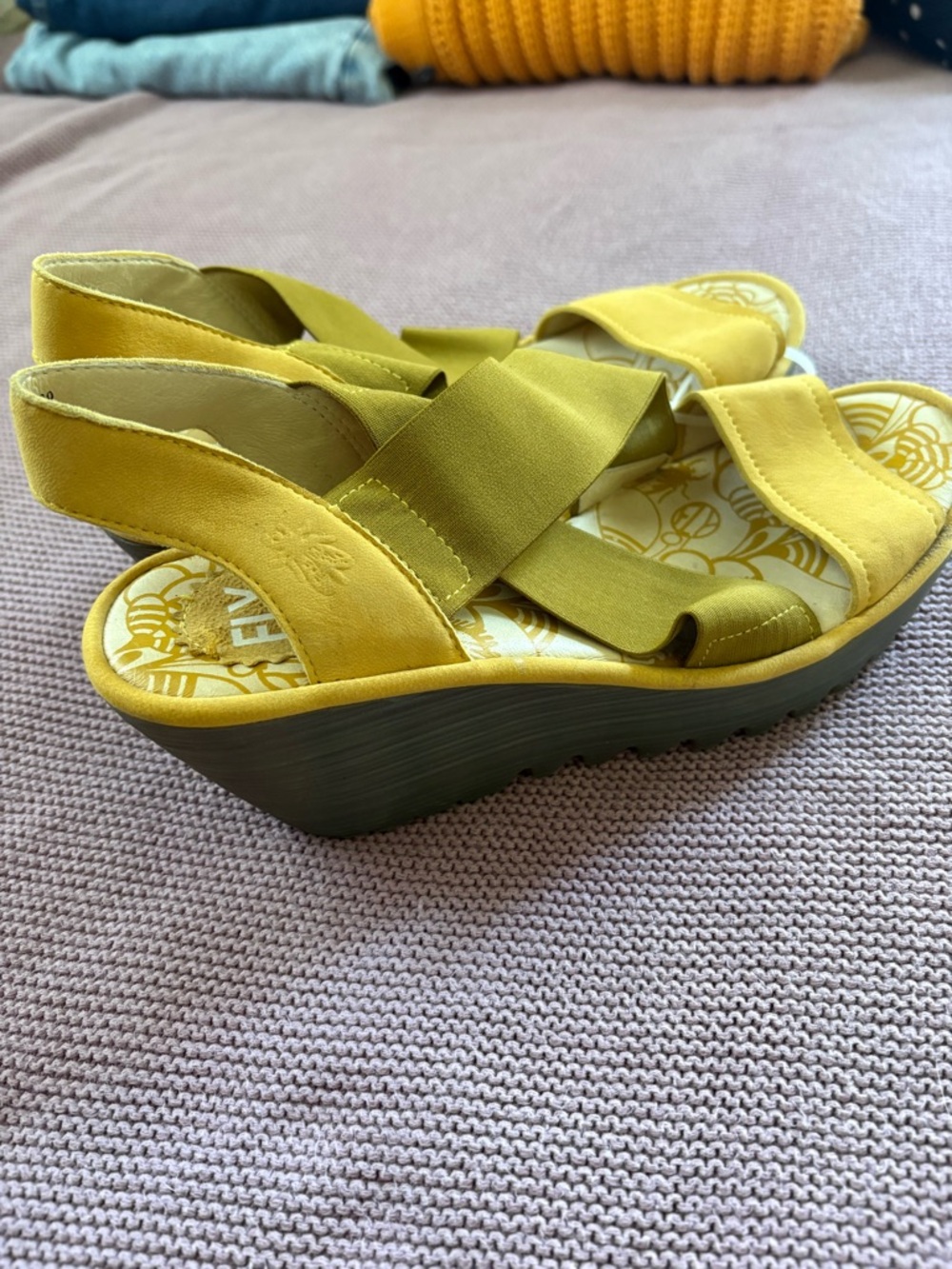 Fly London Elastic-Strap Platform Sandals